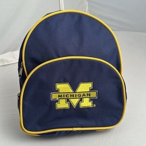 Mighty Mac University of Michigan Wolverines logo blue and yellow mini backpack